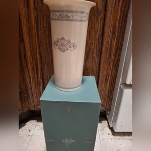 Lenox Cream Vase with Floral Design